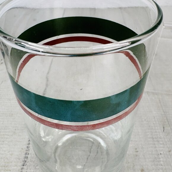 Pfaltgraff JUNIPER Green Mauve Bands Clear Glass Ice Tea Tumbler Glasses Set 4 - Picture 13 of 16